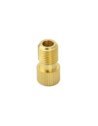 Presta Adaptor Valve 17mm Alloy With O-Ring Gold.